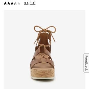 SOREL cameron flatform lace wedege sandal.